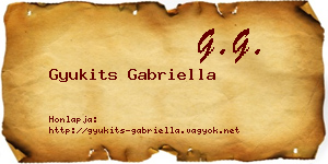 Gyukits Gabriella névjegykártya